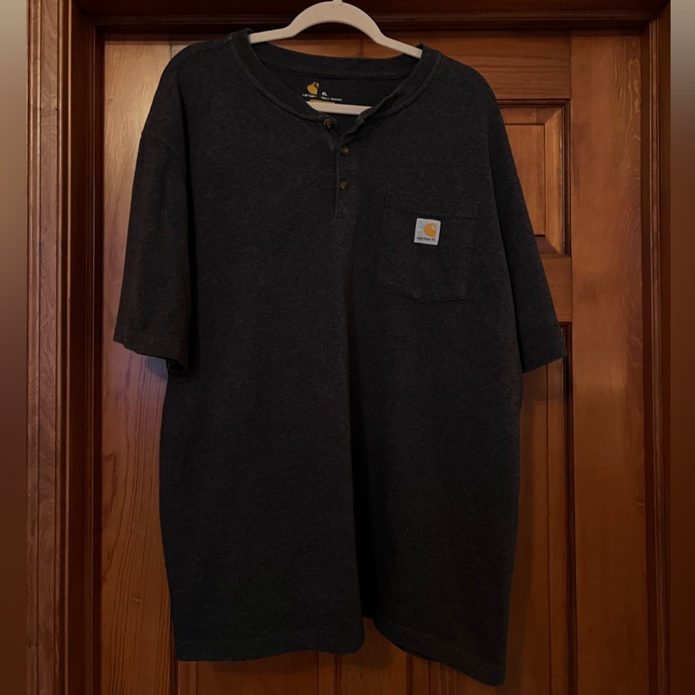 CARHARTT Loose Fit Heavyweight Short-Sleeve Pocket Henley T-Shirt
